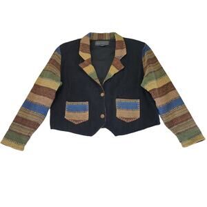 Vintage New Identity Blazer Jacket‎ 2 Button Western Aztec Corduroy Women's 1X